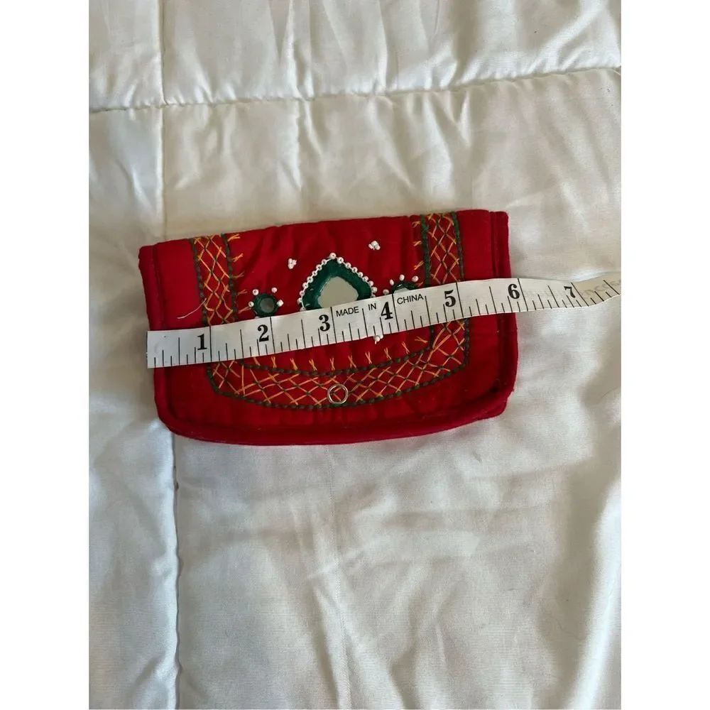 New Indian Wallet Red Handmade - Picture 4 of 5